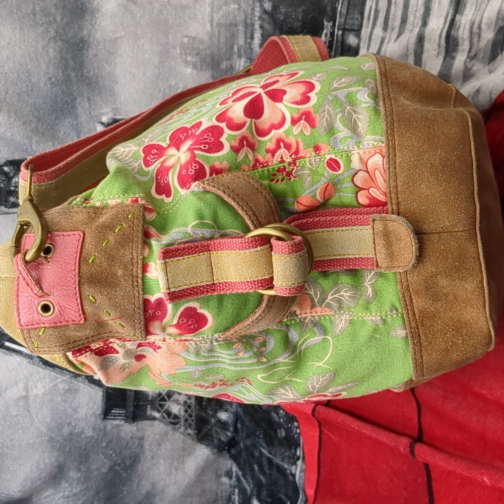 Lucky Brand! Floral suede Bohemian bag - Picture 10 of 16